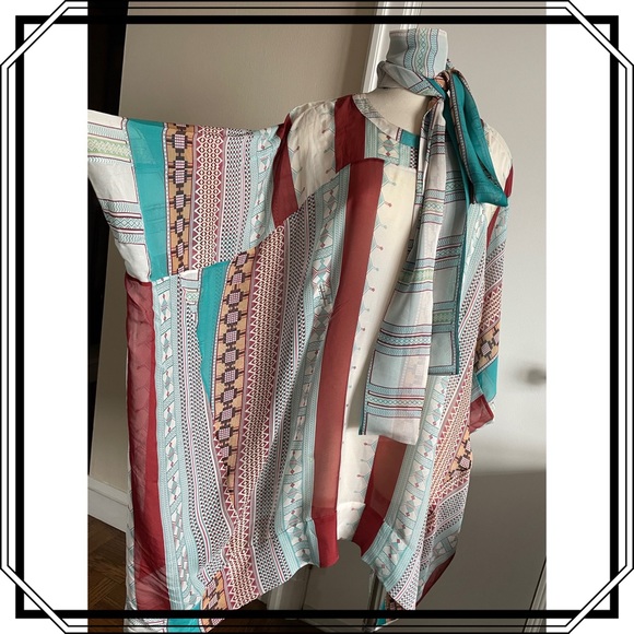 Issa London Dress ..Circa 2000 100% Silk poncho tunic dress - Picture 2 of 10